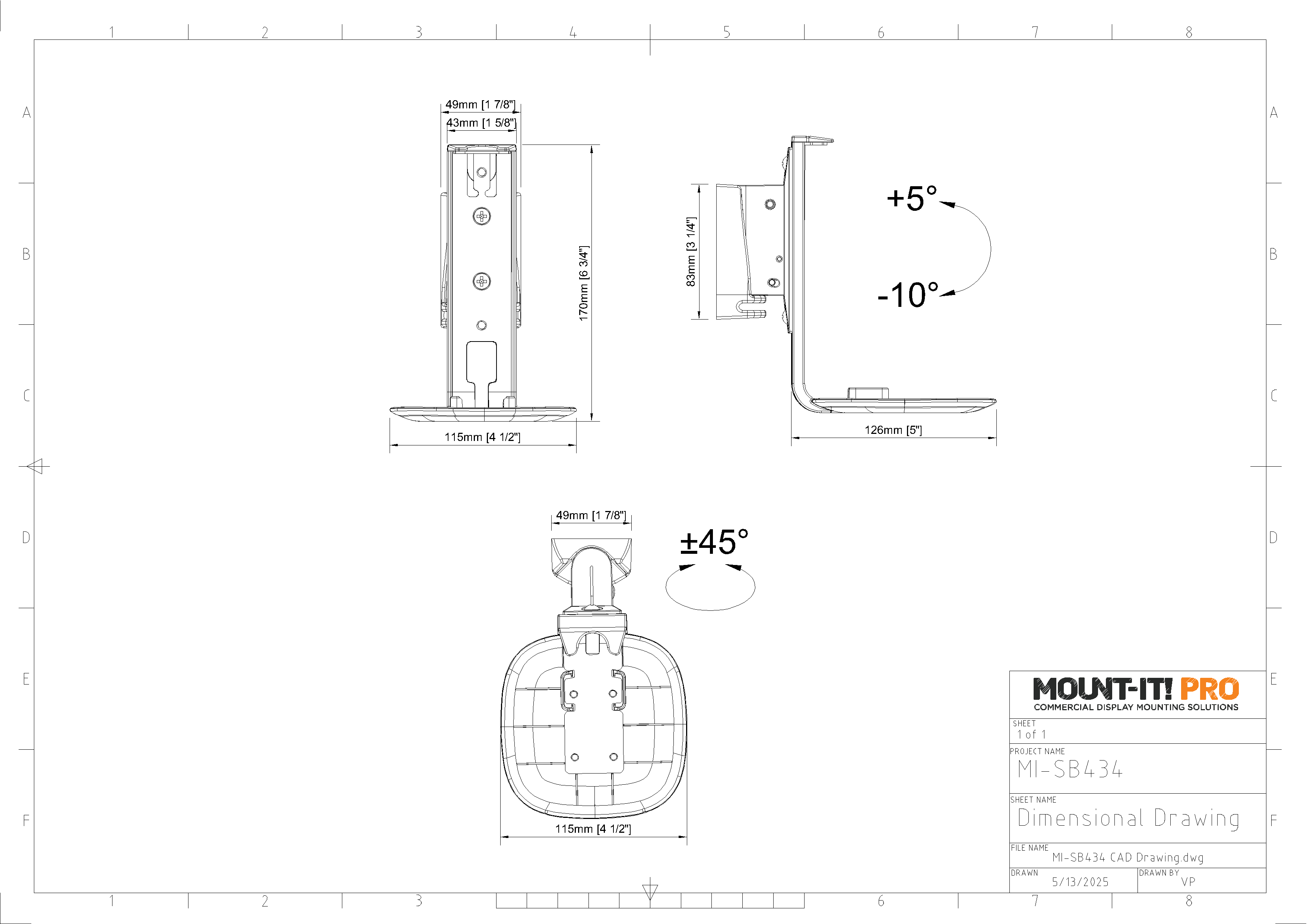 SONOS Speaker Wall Mount