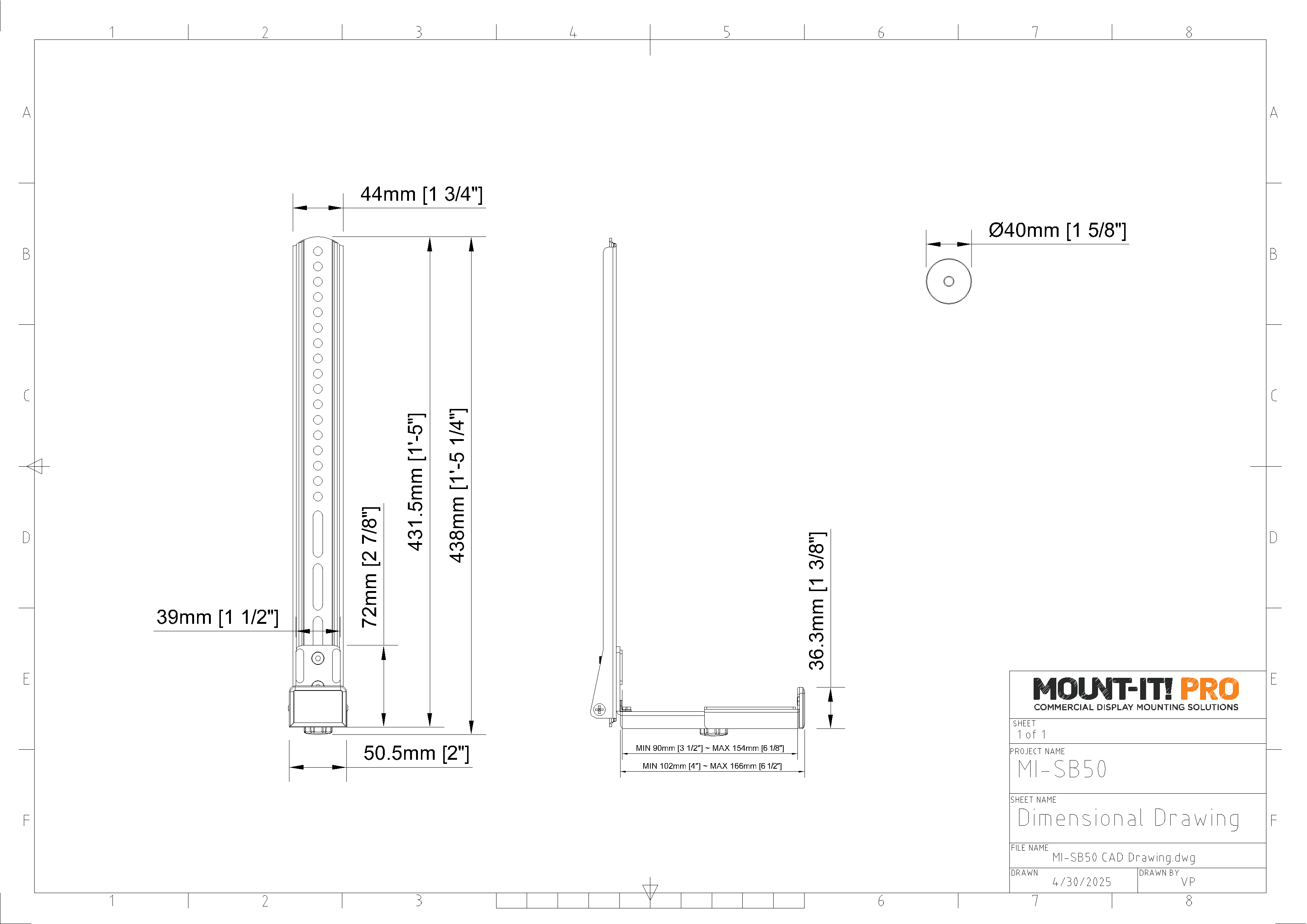 Universal Display Soundbar Mount Brackets