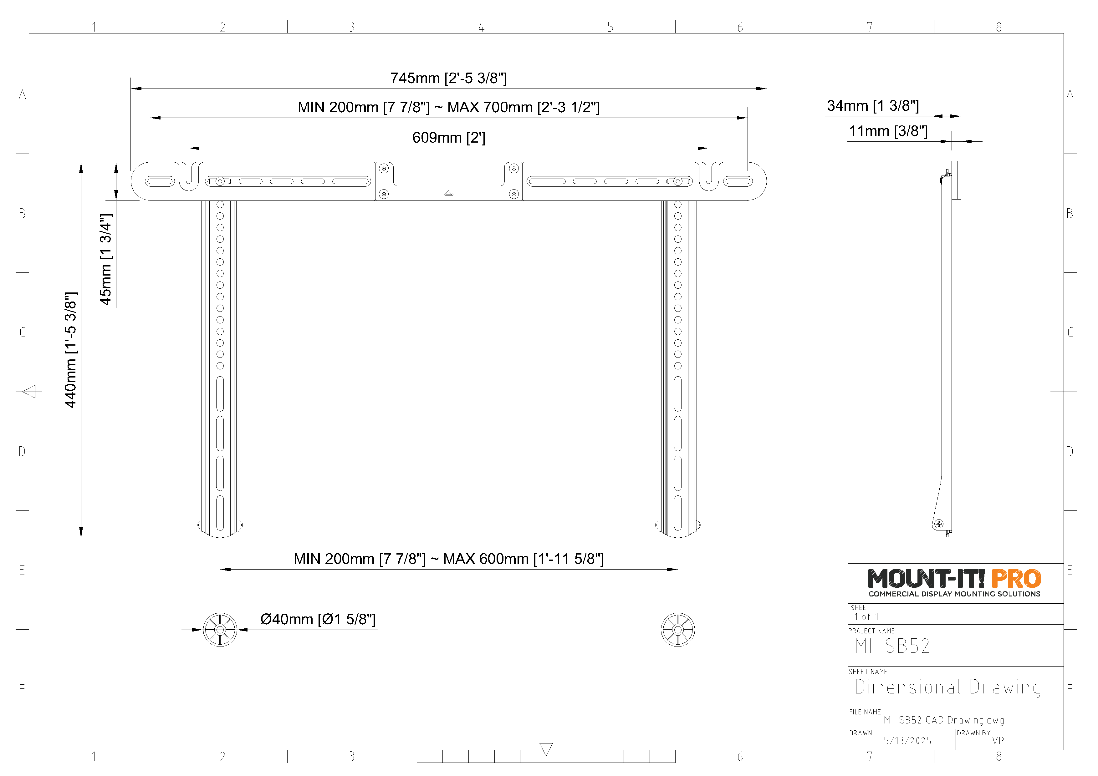 Sonos Arc Sound Bar Mounting Bracket