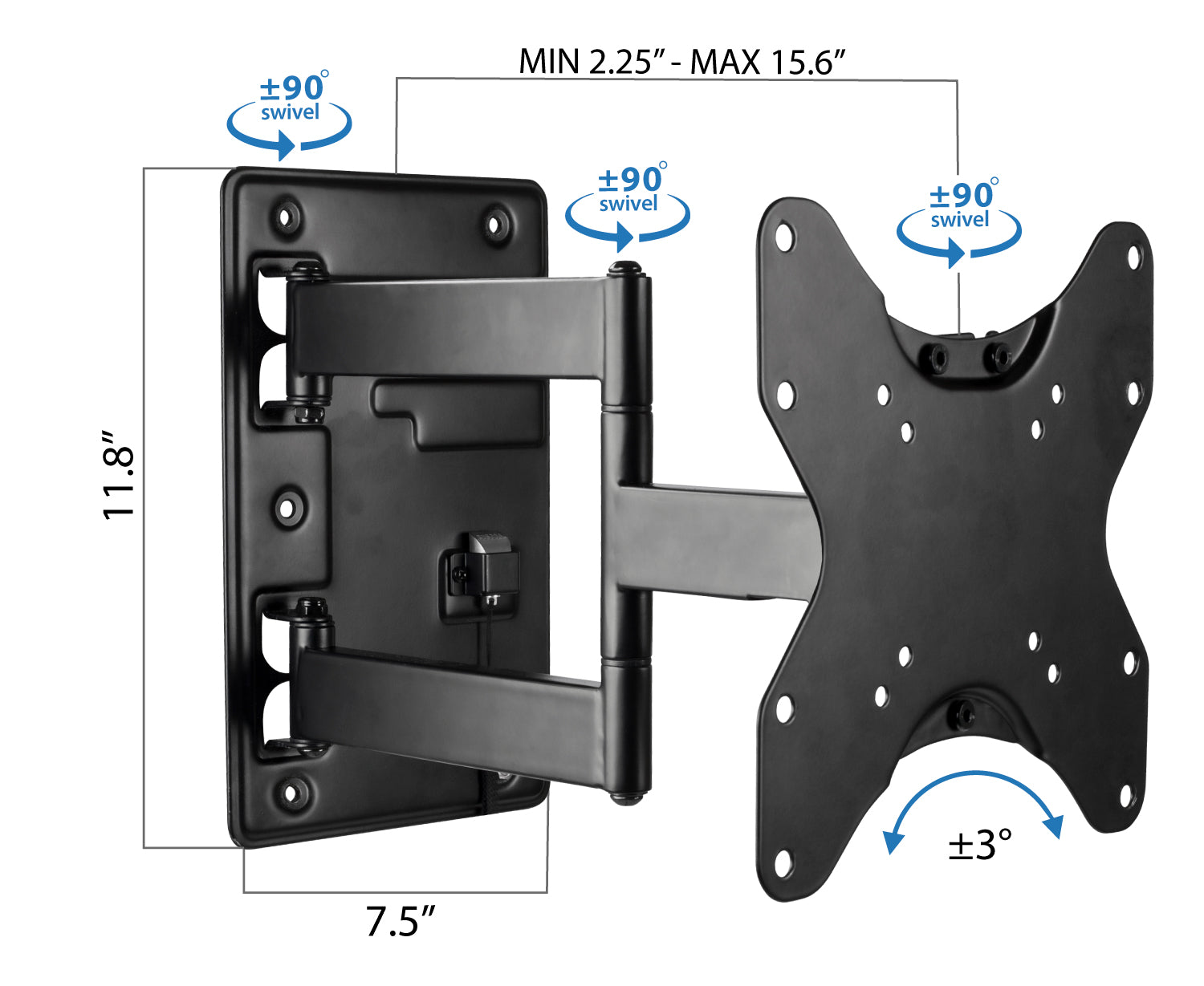 RV Lockable Articulating Wall Mount