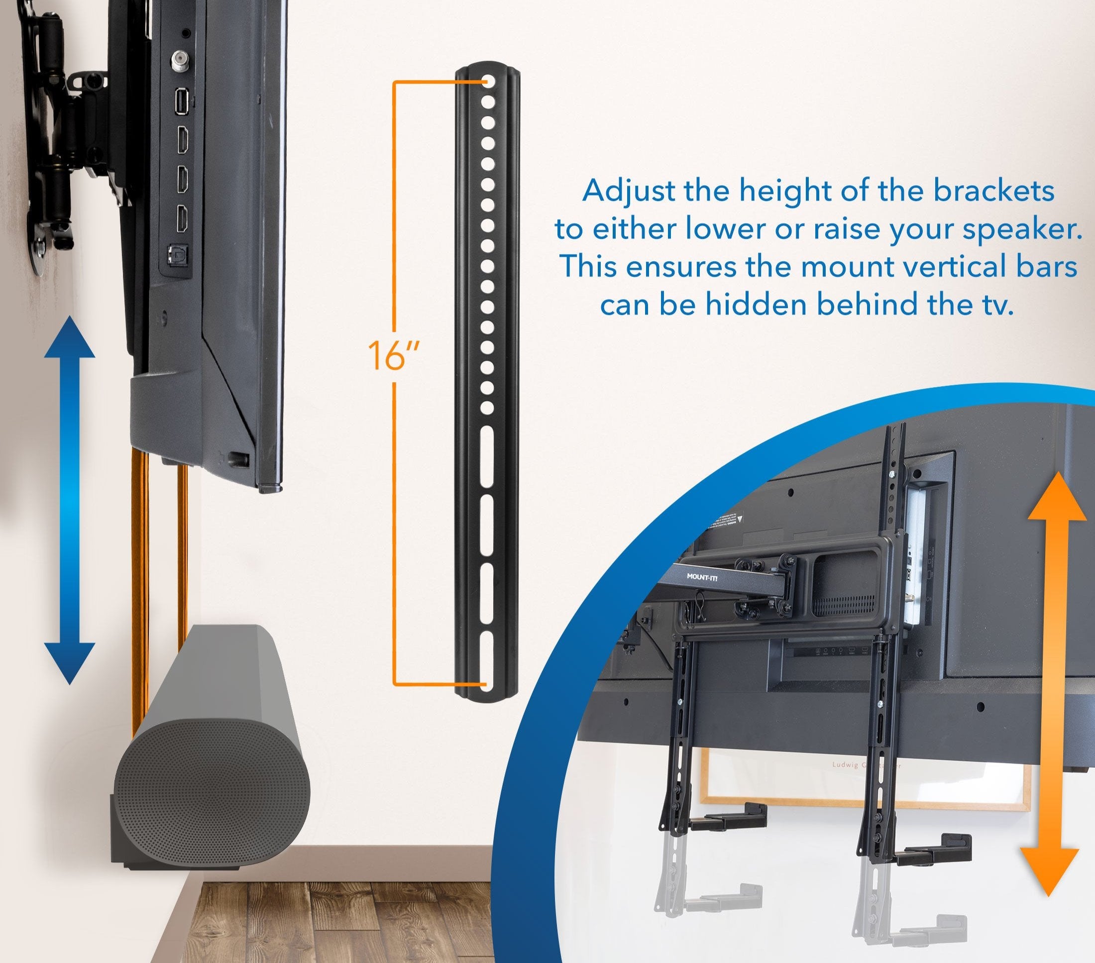 Universal Display Soundbar Mount Brackets