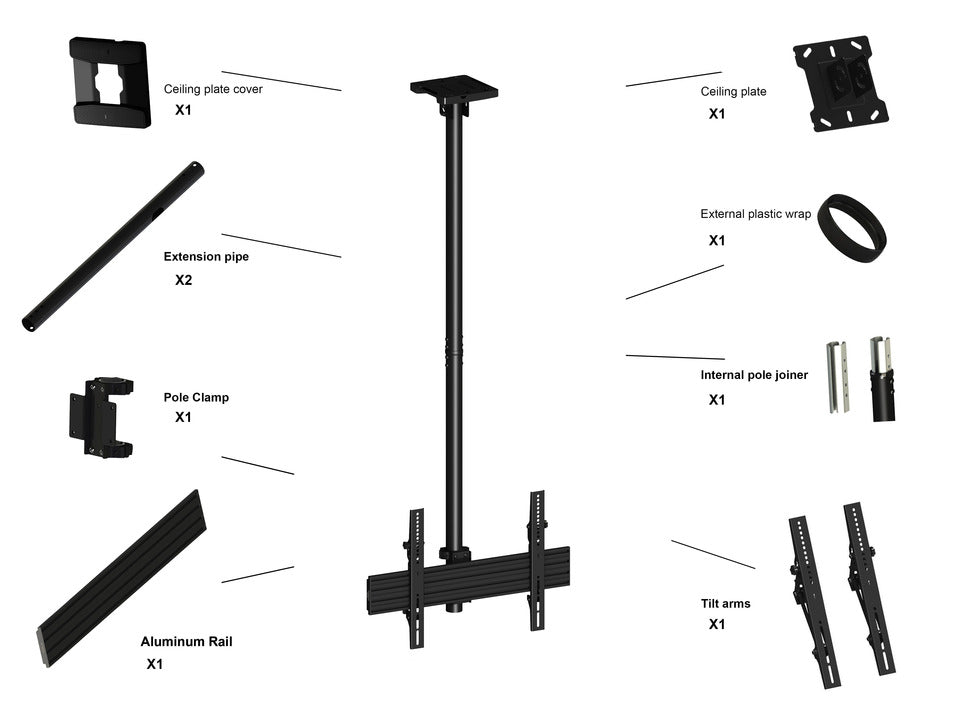 Single-Screen Ceiling Mount