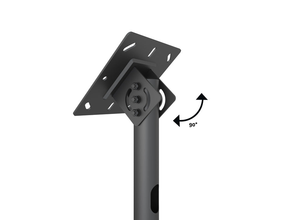 Six-Screen Dual-Pole Ceiling Mount (3 Side-by-Side, 3 Back-to-Back)