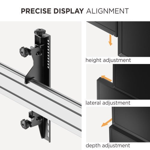 1x2 Dual-Display Stand with Large Flat Base