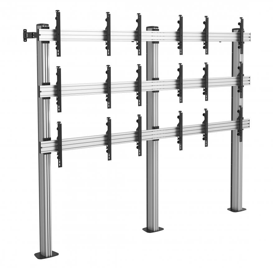 3x3 Nine-Display Stand with Bolt-Down Base