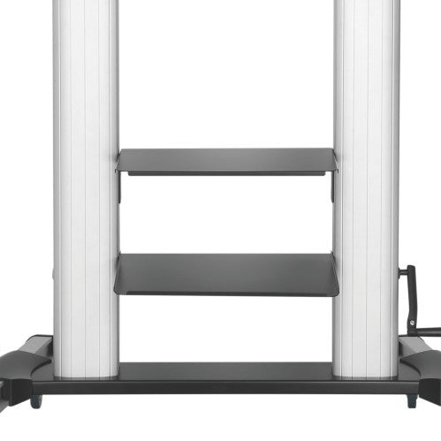 Heavy-Duty AV Cart with Height-Adjustable Hand Crank