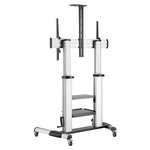 Heavy-Duty AV Cart with Height-Adjustable Hand Crank
