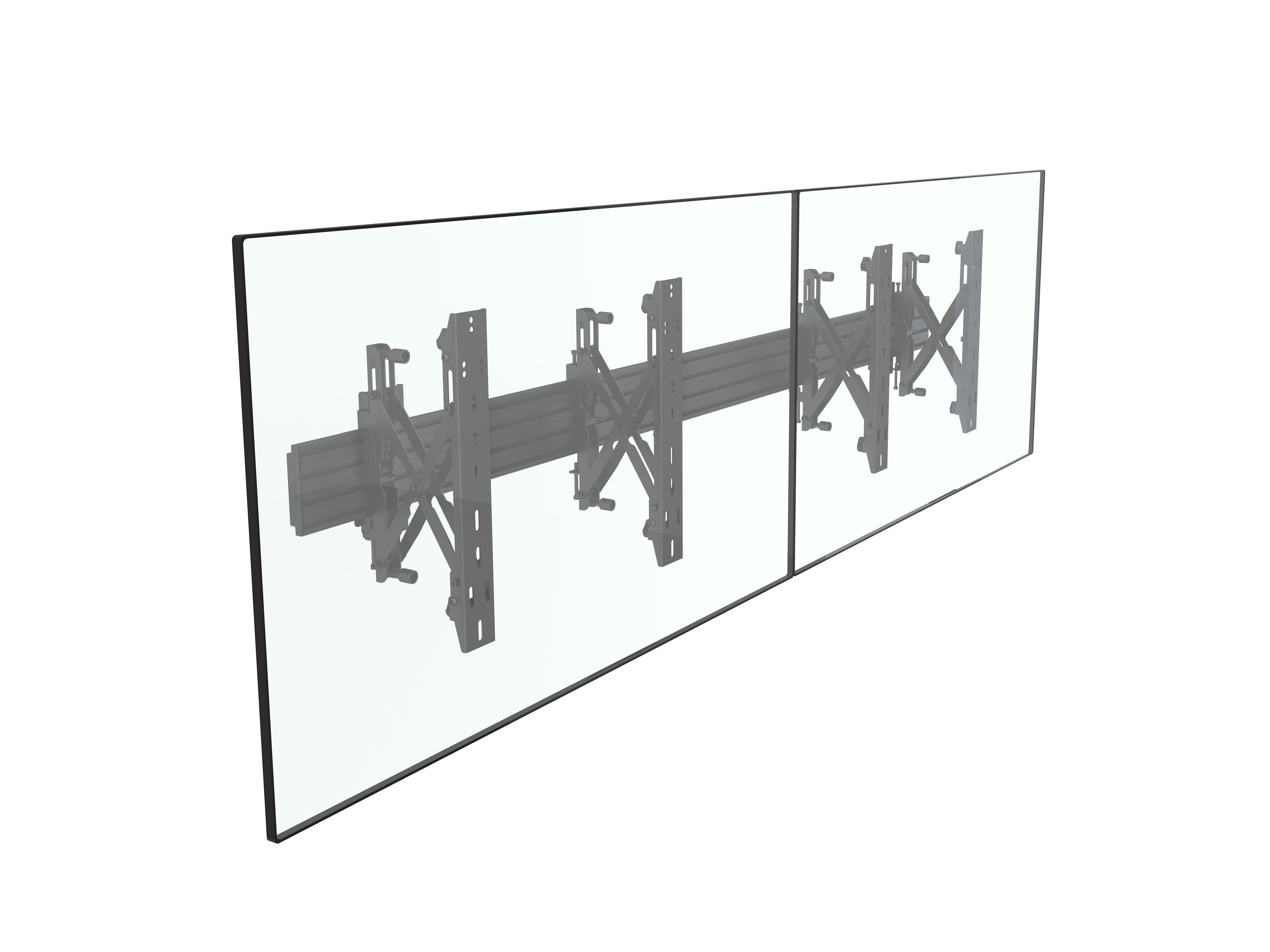 2X1 Video Wall Mount with Push-In, Pop-Out Brackets