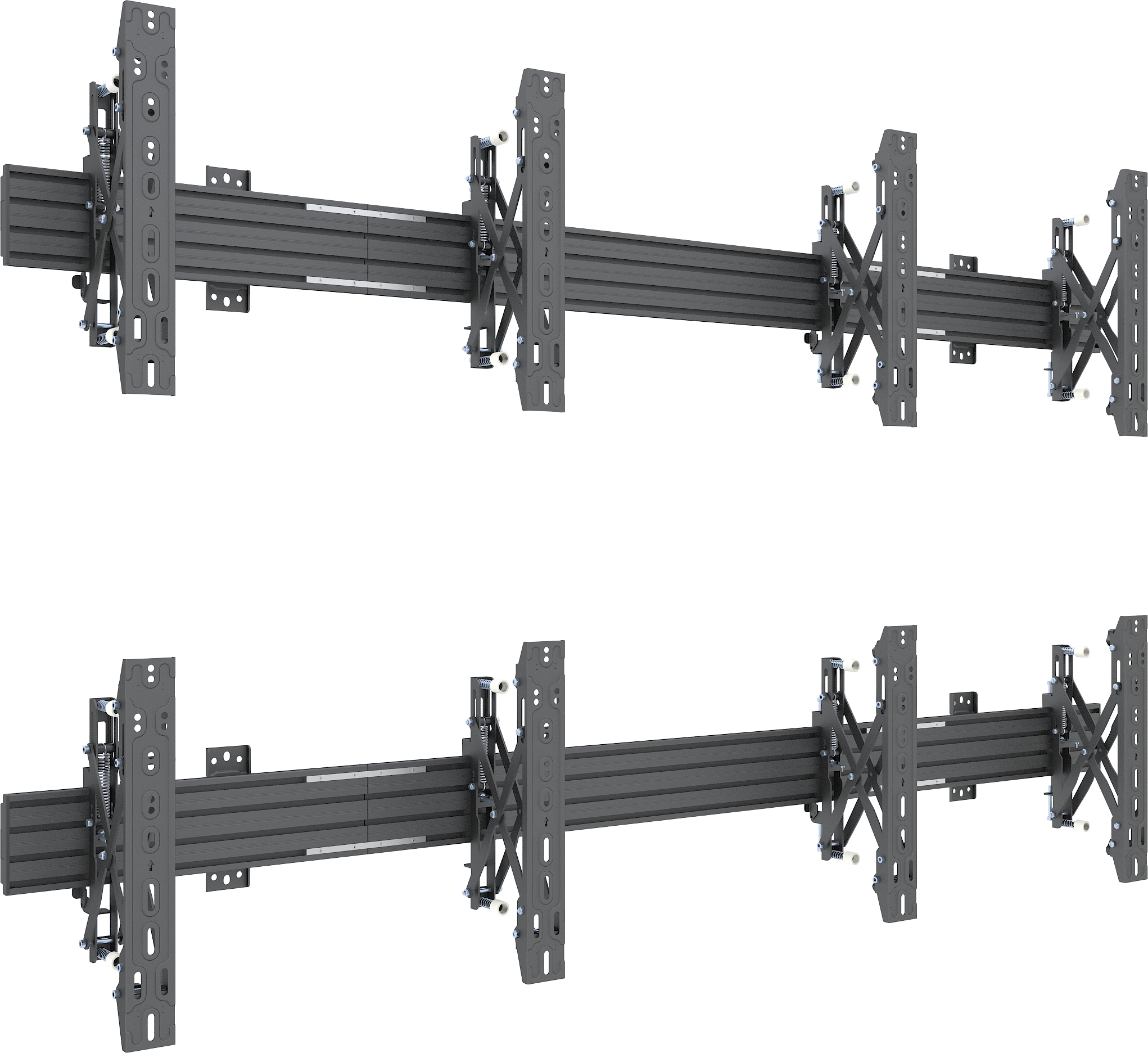 2x2 video wall mount with push in pop out brackets