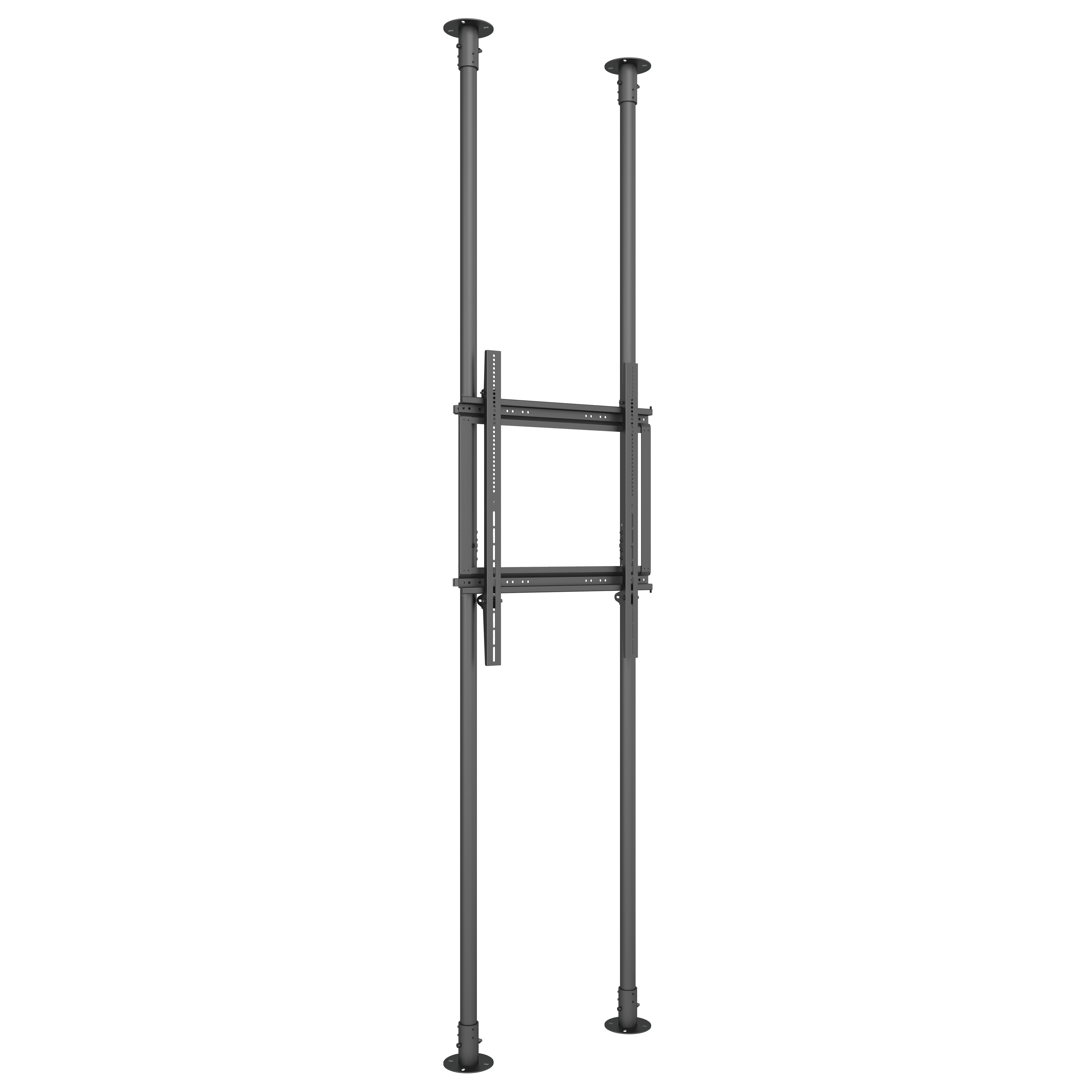Single-Screen Dual-Pole Heavy-Duty Floor-to-Ceiling Mount (portrait) - Mount-It! PRO