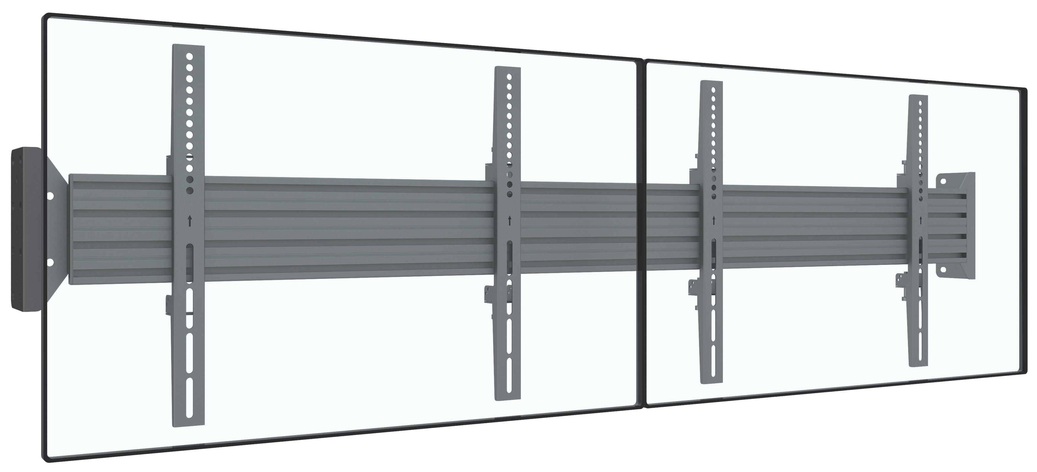 Dual-Point Dual-Screen Wall-to-Wall Mount (Side-by-Side)
